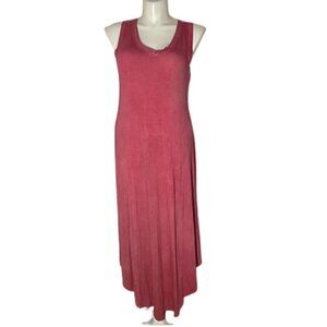 Sleeveless Maxi Dress Soft Dusty Rose Mauve color stretchy XL